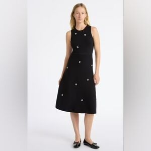 Free Assembly Sleeveless Black Midi Dress With Crystal Accents NWT Size XS
